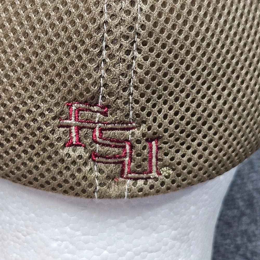 Florida State Seminoles Hat XL Garnet Red Gold Mesh Back Fitted Zephyr NCAA Cap